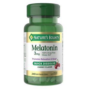 Nature's Bounty Melatonin 3mg Cherry Flavor 240 count