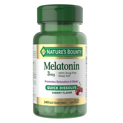 Nature's Bounty Melatonin 3mg Cherry Flavor 240 count