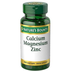 Nature's Bounty Calcium Magnesium Zinc Caplets 100 count